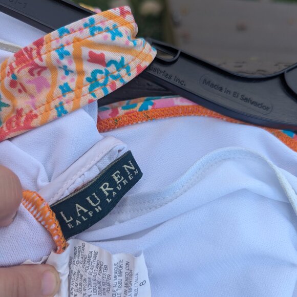 Lauren Ralph Lauren One Piece Bathing Suit-Size 8 - Picture 2 of 5